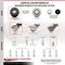 Service Caster 3 Inch Chrome Hooded Neoprene Rubber 7/8 Inch Grip Ring Stem Casters SCC, 4PK SCC-GR03S310-NPRB-BC-71678-4 - alternate 1